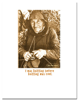 "I was kniting"